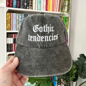 Gothic Tendencies Embroidered Hat - Vintage Black Cap