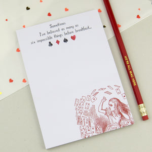 Alice in Wonderland Notepad - Literary Emporium 