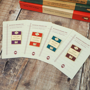 Book Lover Enamel Pin Set