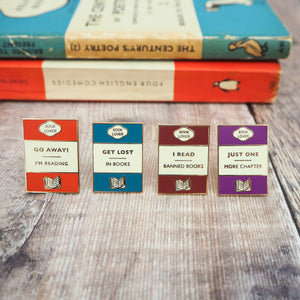 Book Lover Enamel Pin Set