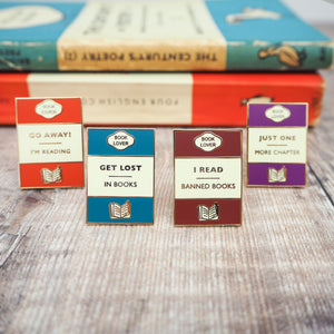 Book Lover Enamel Pin Set