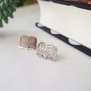 Book Stud Earrings - Literary Emporium 