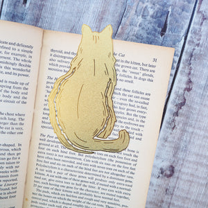 Cat Brass Bookmark