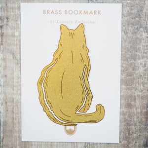 Cat Brass Bookmark