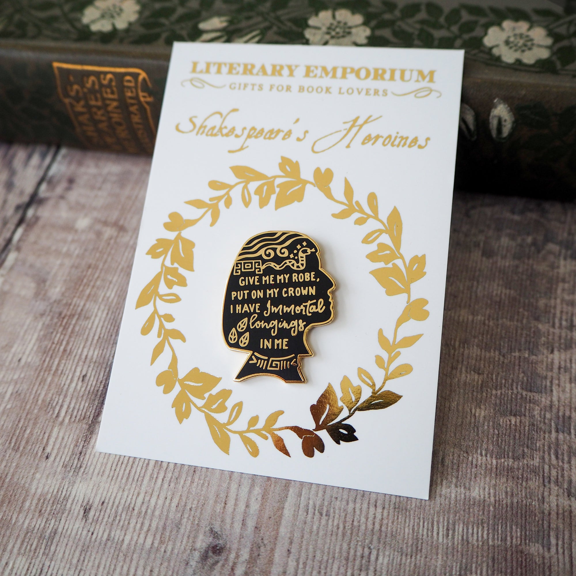 Cleopatra Enamel Pin - Shakespeare's Heroines Collection - Literary Emporium 