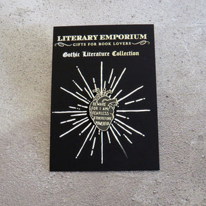 Frankenstein Anatomical Heart Enamel Pin - Gothic Literature Collection - Literary Emporium 