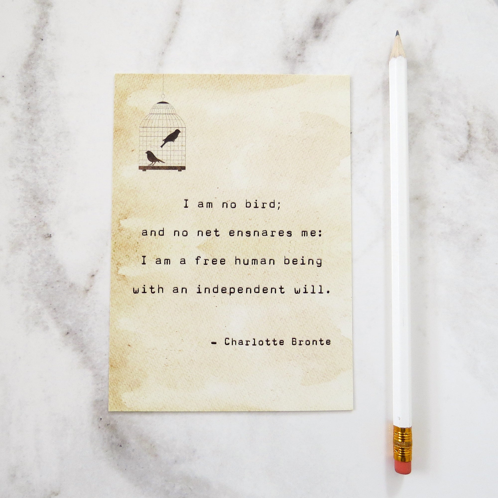 Jane Eyre Quote Postcard - Literary Emporium 