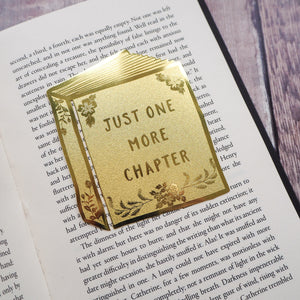 'Just One More Chapter' Brass Bookmark