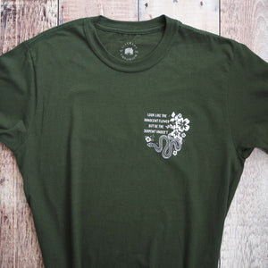 Lady Macbeth Green Serpent T-Shirt- Shakespeare's Heroines Collection - Literary Emporium 