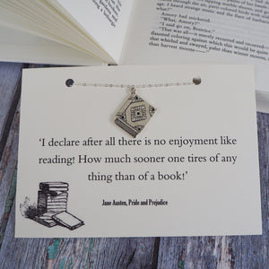 Pride And Prejudice Book Lover Necklace - Literary Emporium