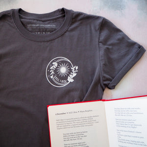 'Still I Rise' Dr Maya Angelou™ Charity T-Shirt - Charcoal - Literary Emporium