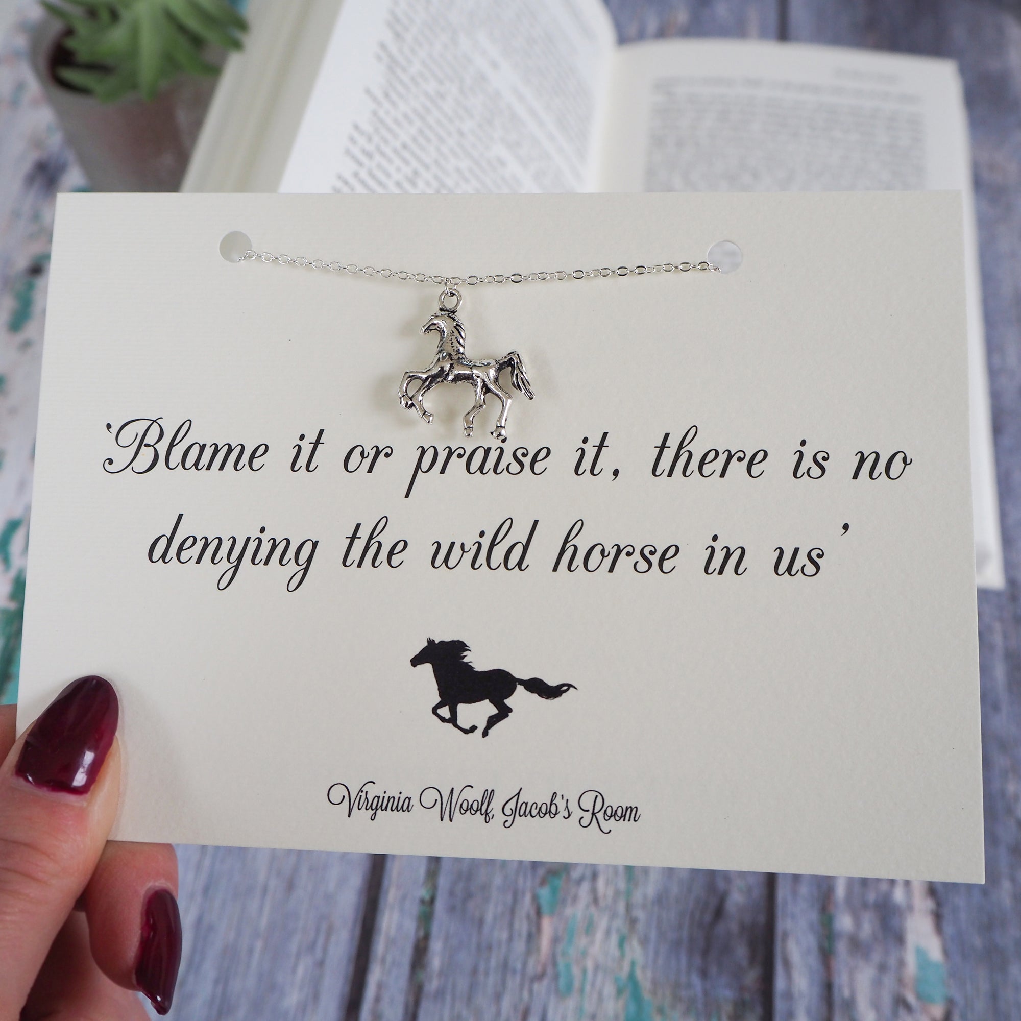 Virginia Woolf Wild Horse Necklace - Literary Emporium 
