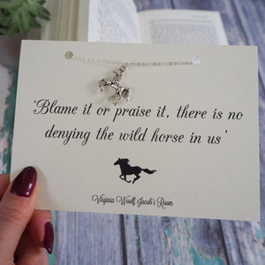 Virginia Woolf Wild Horse Necklace - Literary Emporium 