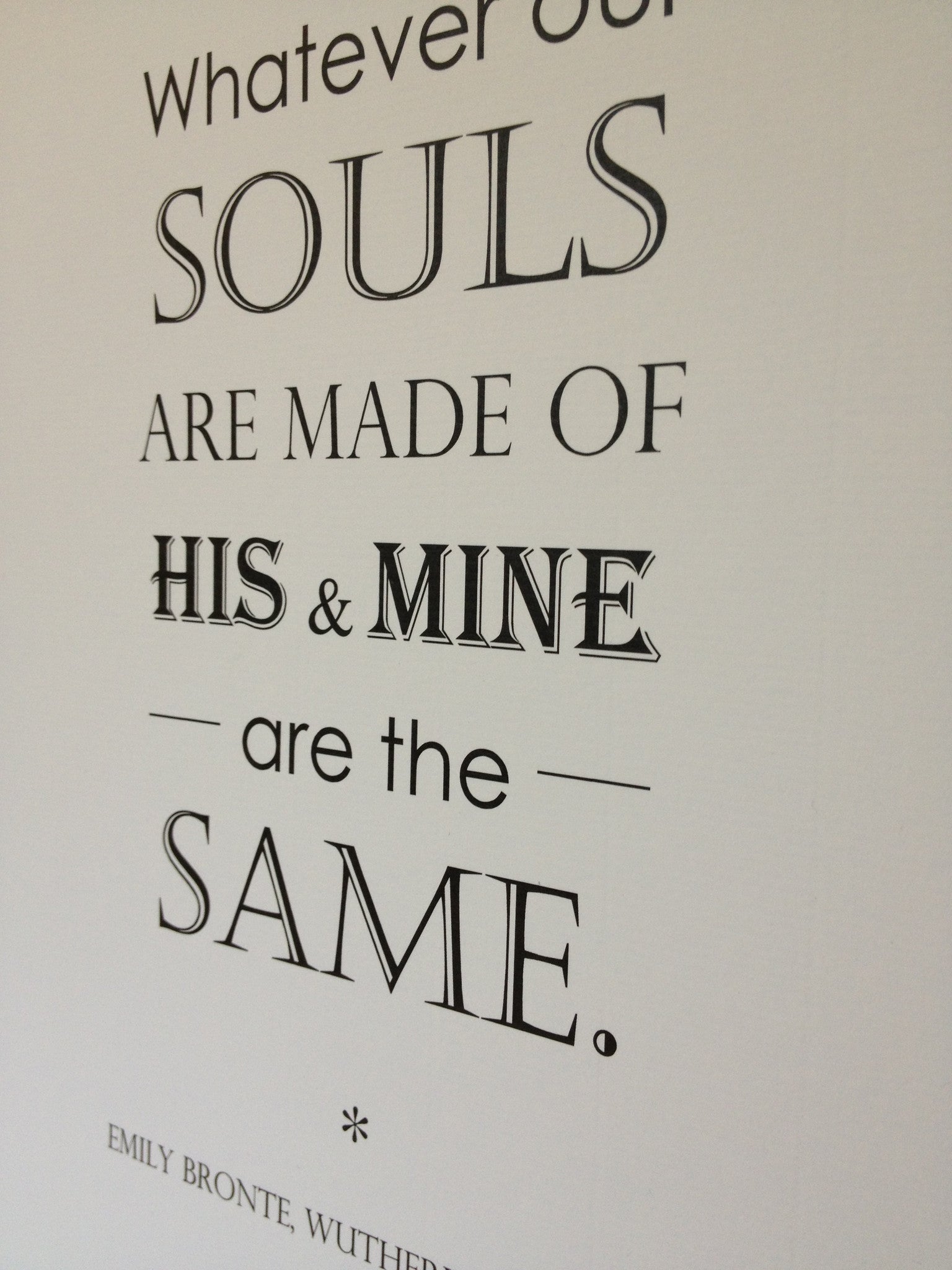 Wuthering Heights Quote Print - Literary Emporium 