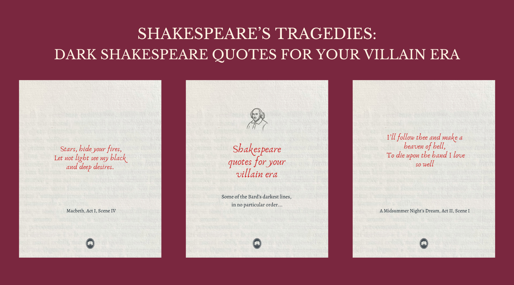 Dark Shakespeare Quotes for Your Villain Era