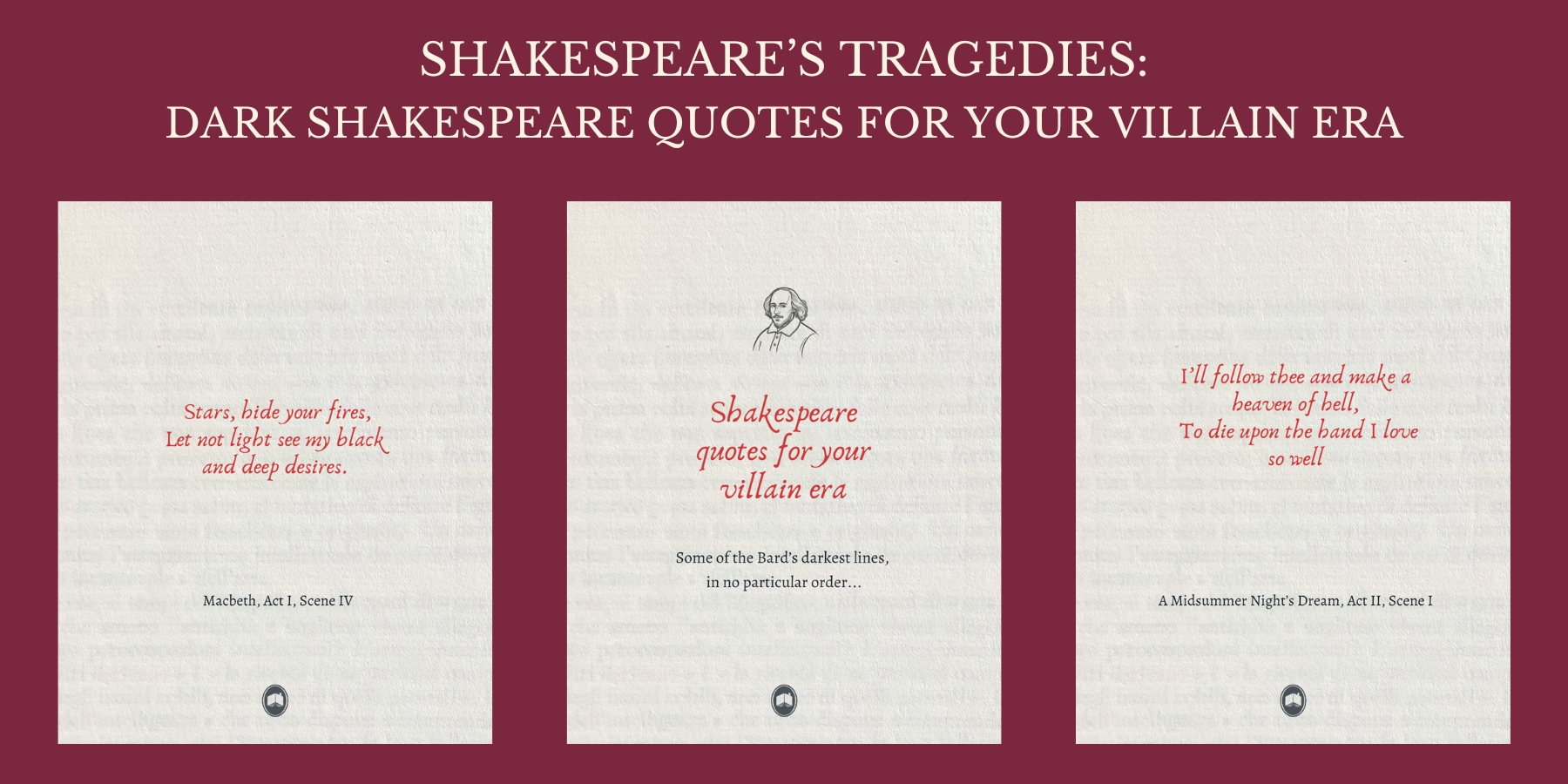 Dark Shakespeare Quotes for Your Villain Era