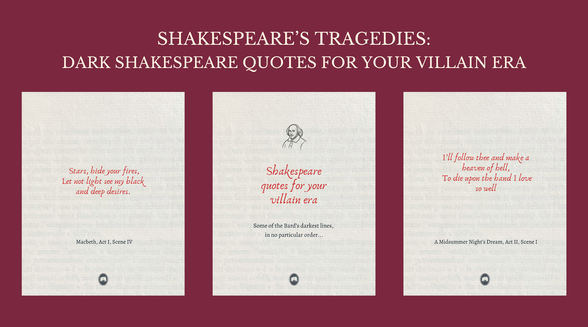 Dark Shakespeare Quotes for Your Villain Era