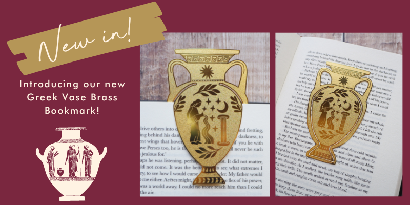 New In! Greek Vase Brass Bookmark!