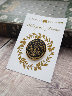 Beatrice Much Ado About Nothing Enamel Pin - Shakespeare's Heroines Collection
