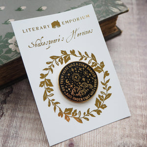 Beatrice Much Ado About Nothing Enamel Pin - Shakespeare's Heroines Collection