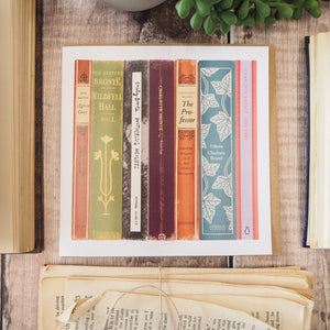 Brontë Book Spines Greetings Card