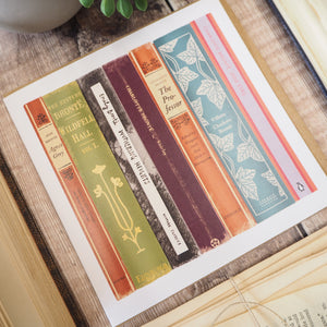 Brontë Book Spines Greetings Card