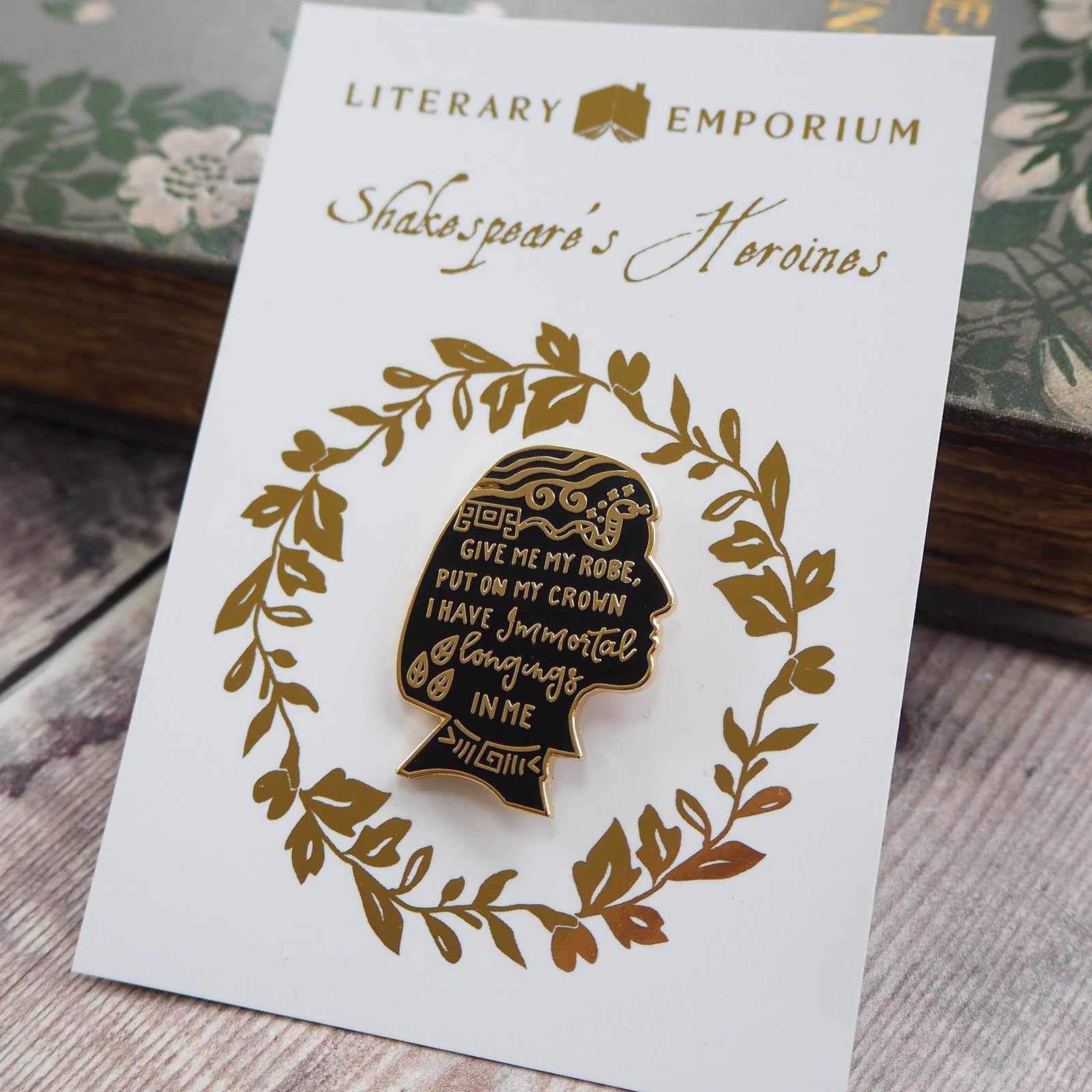 Cleopatra Enamel Pin - Shakespeare's Heroines Collection - Literary Emporium 