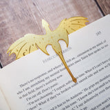 Dragon brass bookmark — literary gift for book lovers