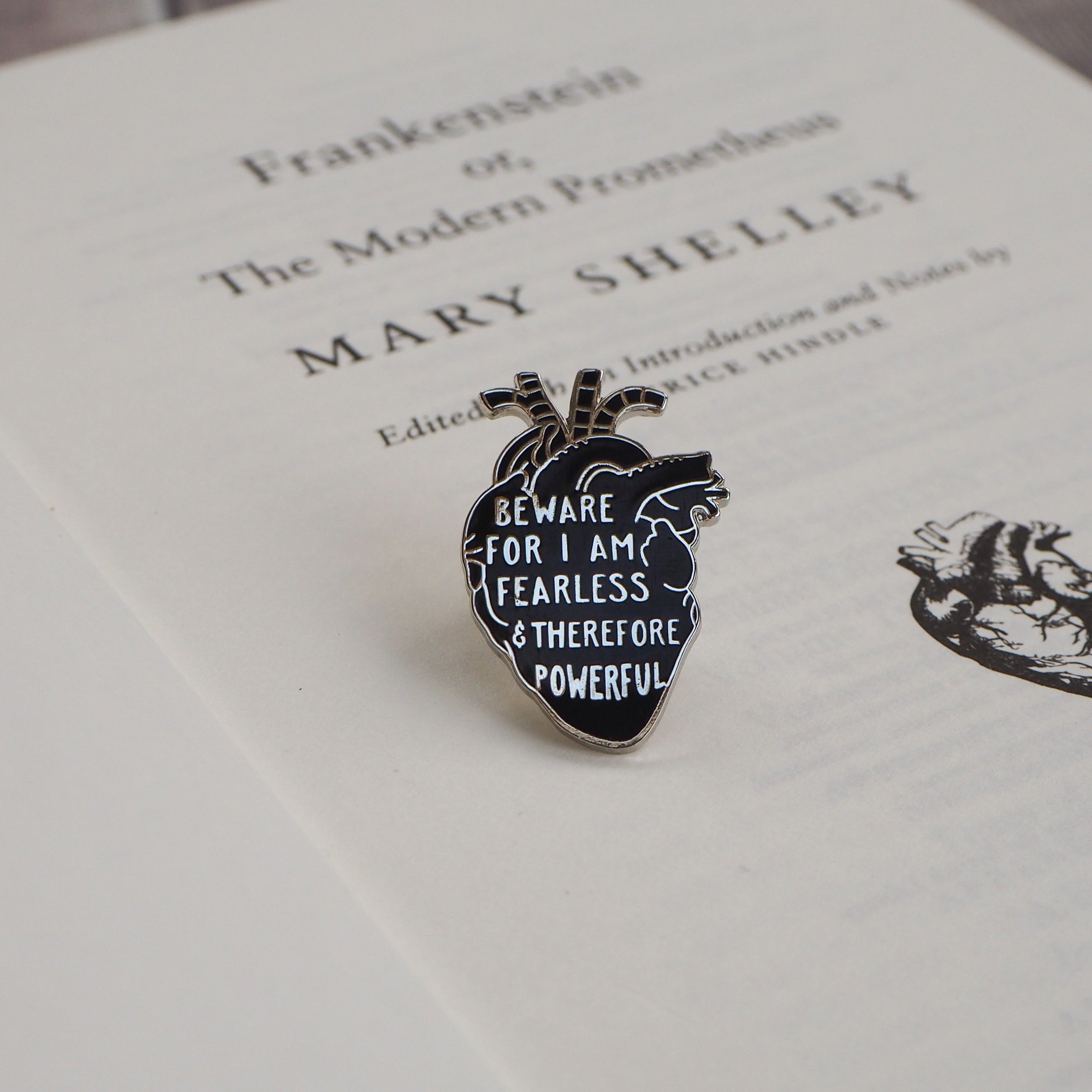 Frankenstein Anatomical Heart Enamel Pin 