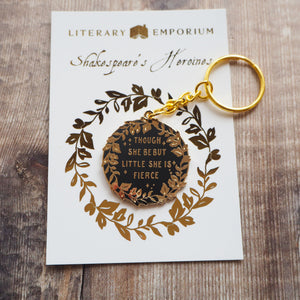 Hermia 'Little But Fierce' Keyring - Shakespeare's Heroines Collection