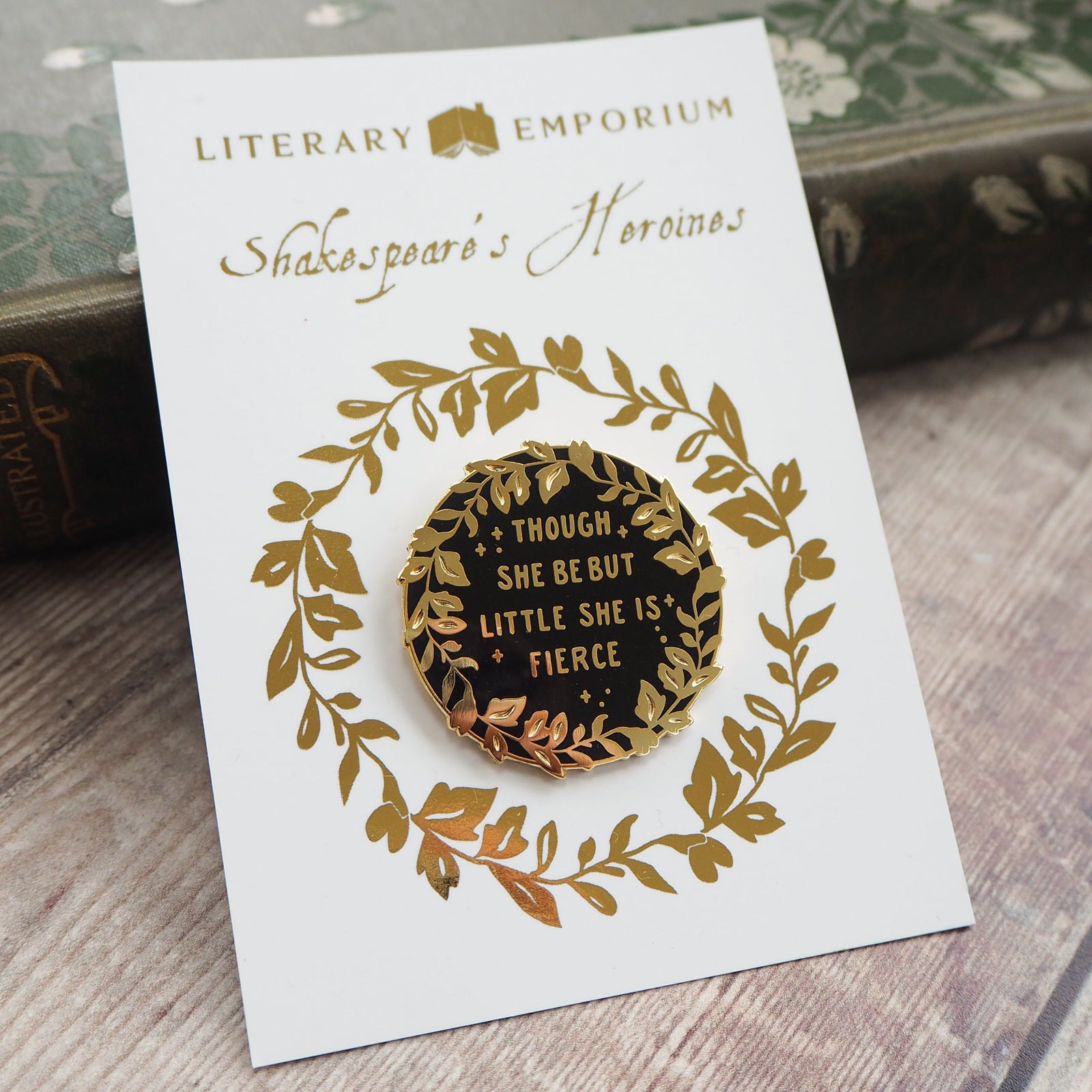 Hermia 'Little but Fierce' Enamel Pin - Shakespeare's Heroines Collection - Literary Emporium 