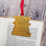 Jane Austen Book Stack Brass Christmas Decoration & Bookmark