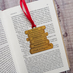 Jane Austen Book Stack Brass Christmas Decoration & Bookmark