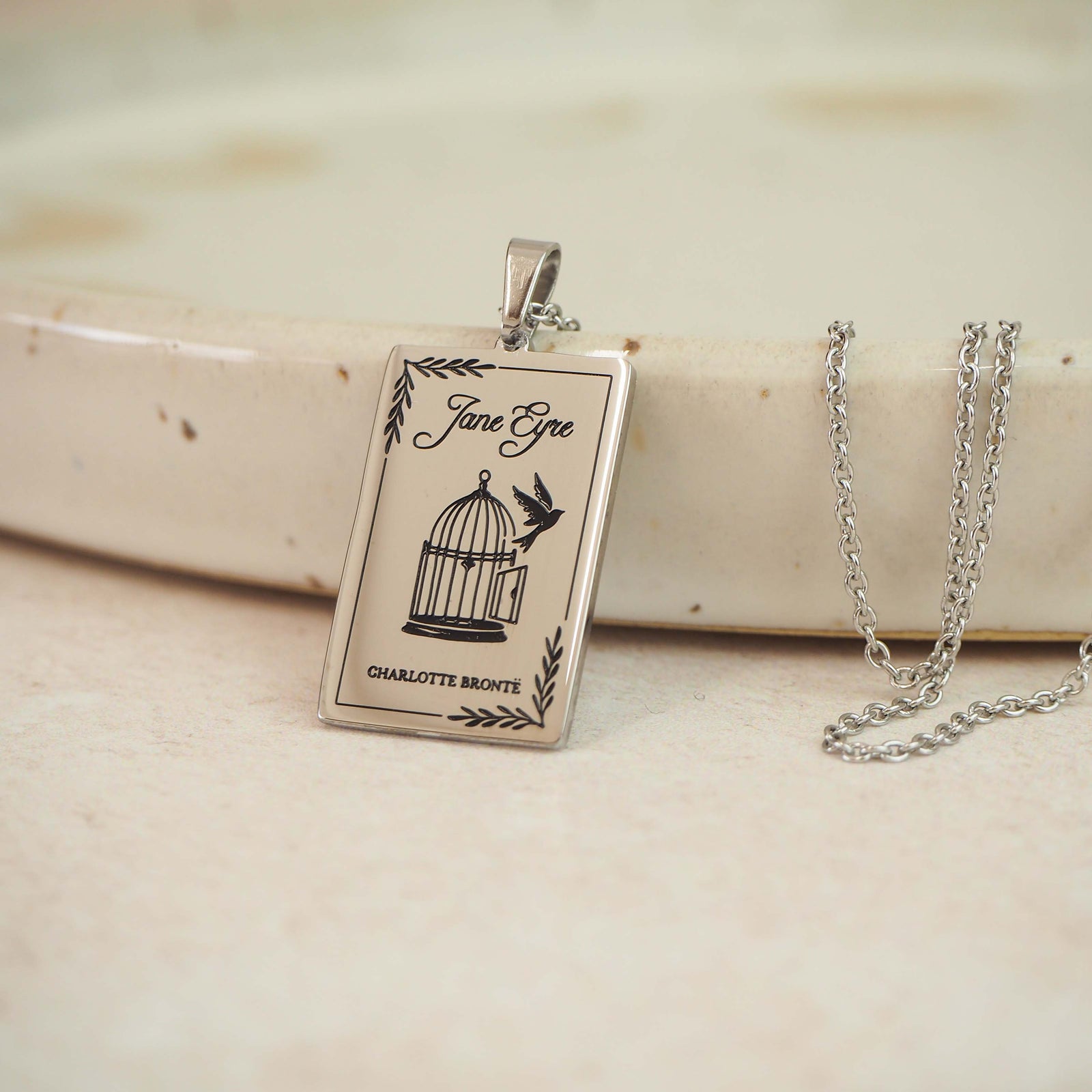 Jane Eyre Book Necklace 