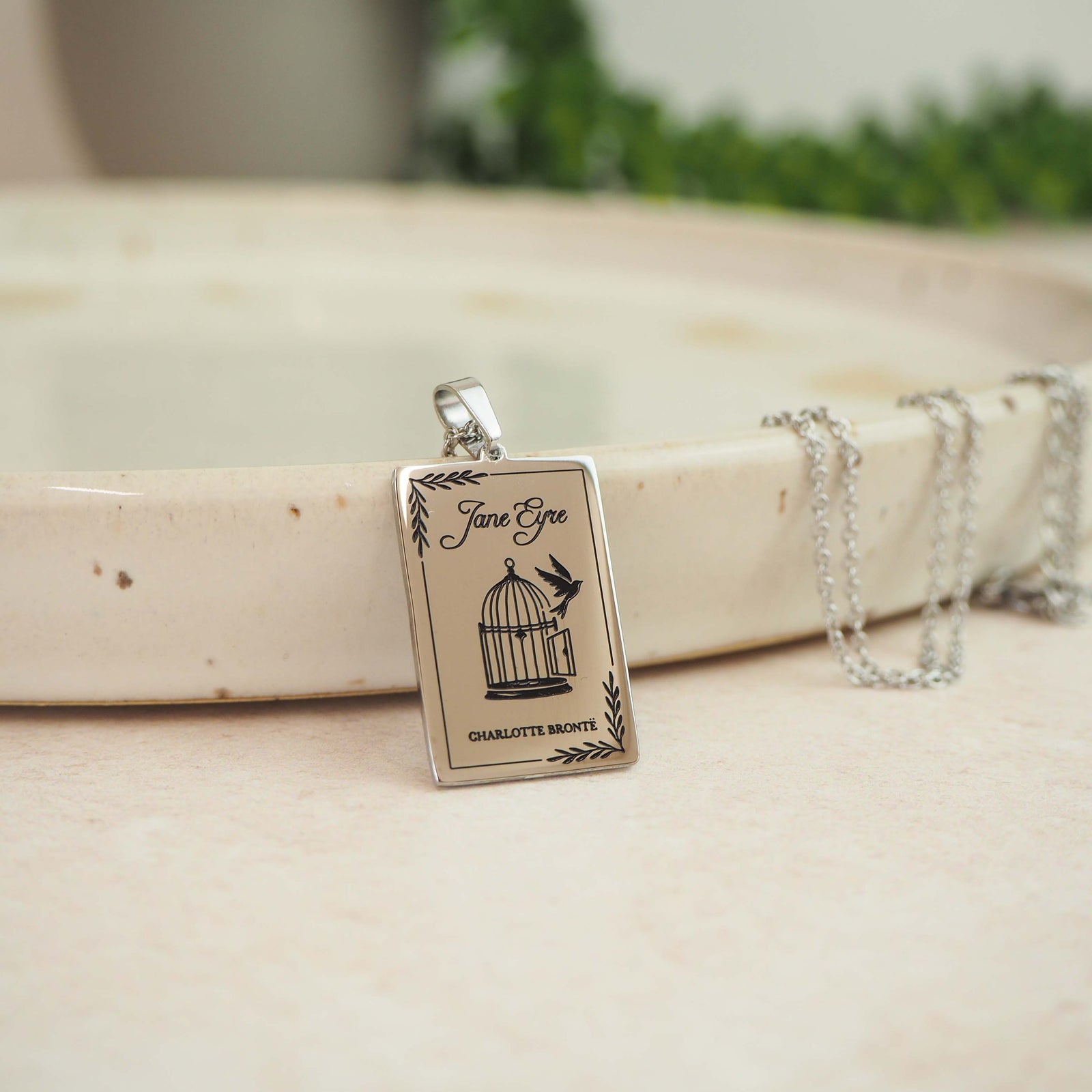 Jane Eyre Book Necklace 