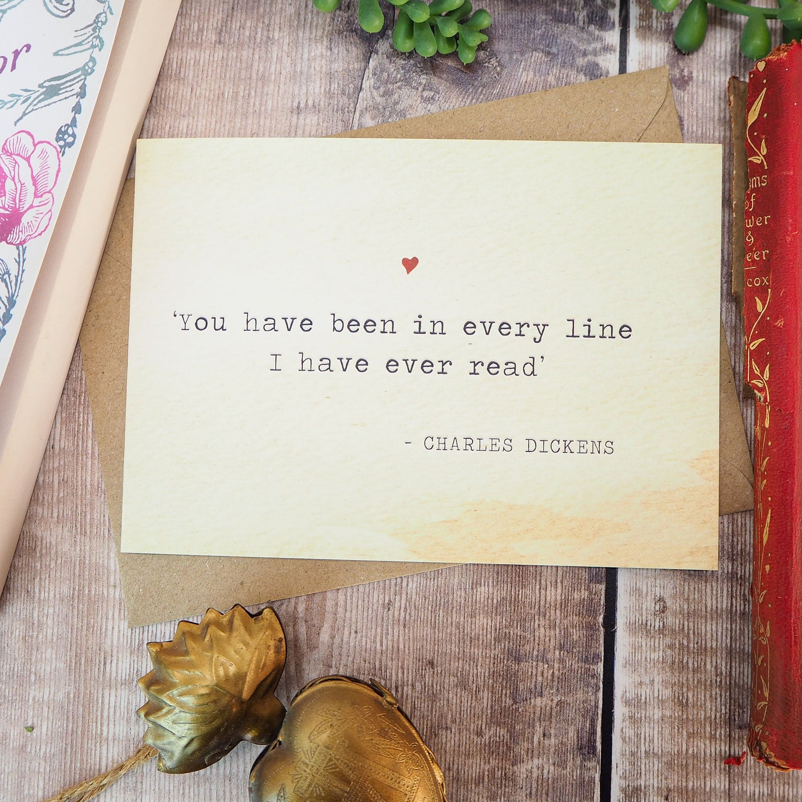 Literature Valentines Card Charles Dickens Quote