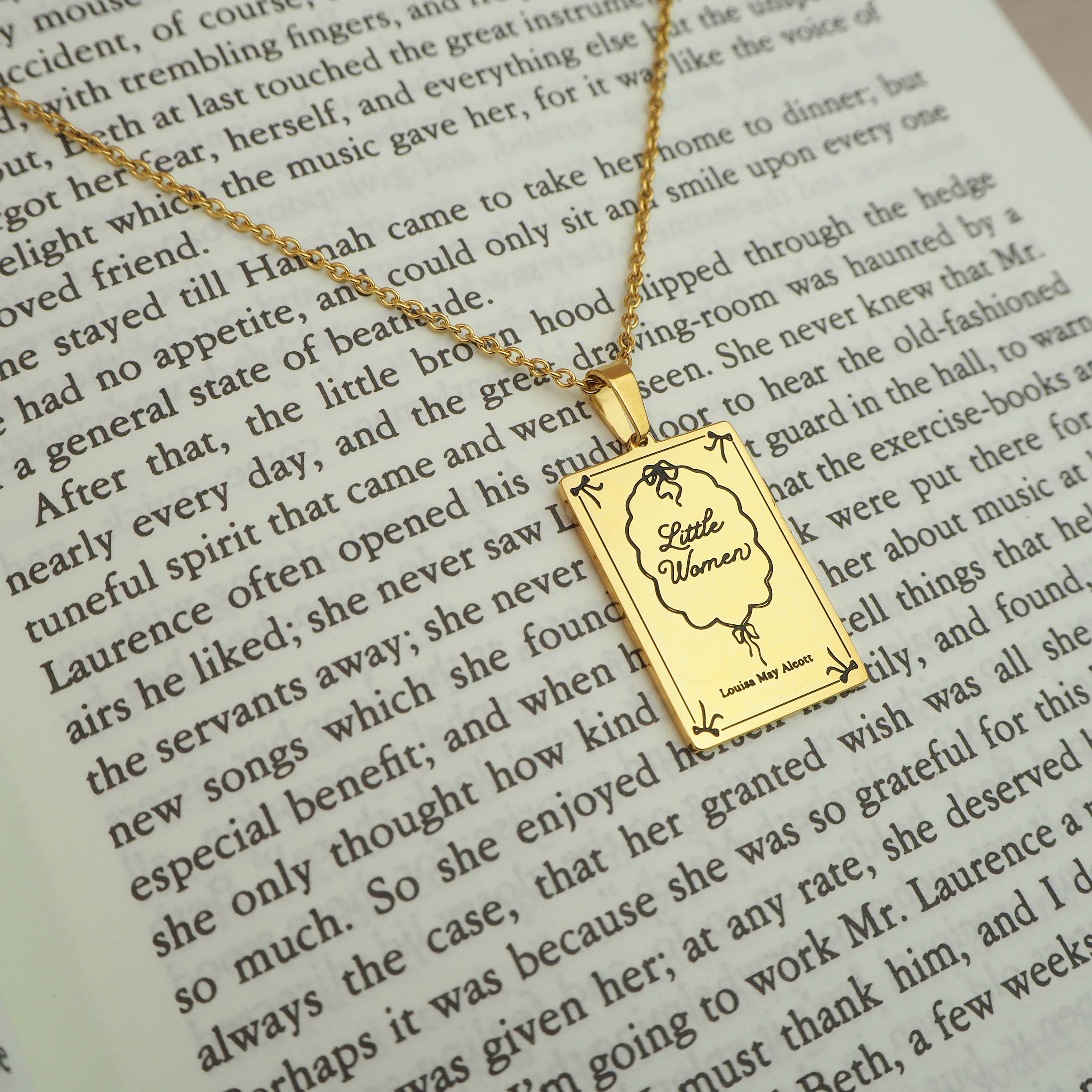 Little Women Book Necklace