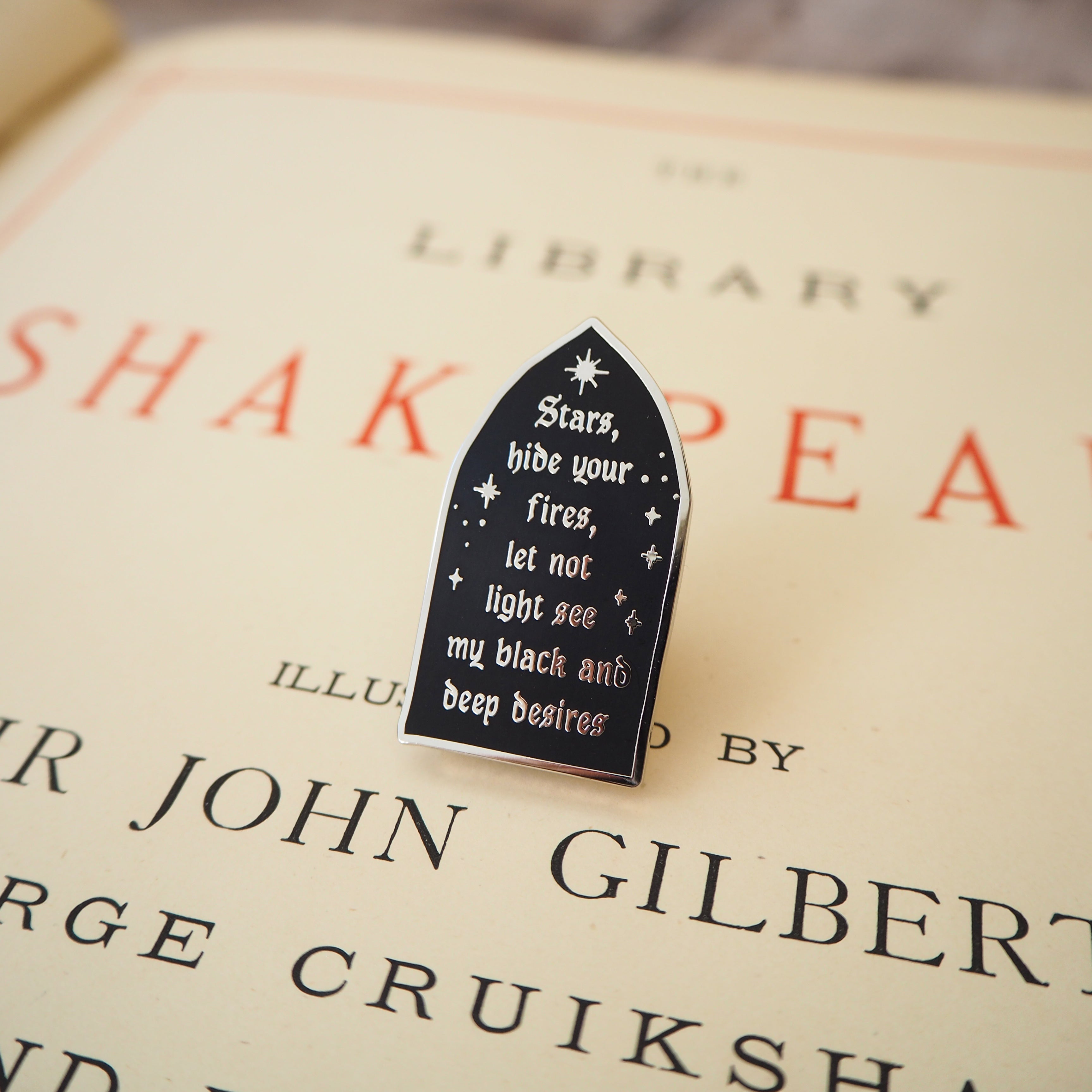 Shakespeare’s Tragedies Enamel Pin Set - Set of Three