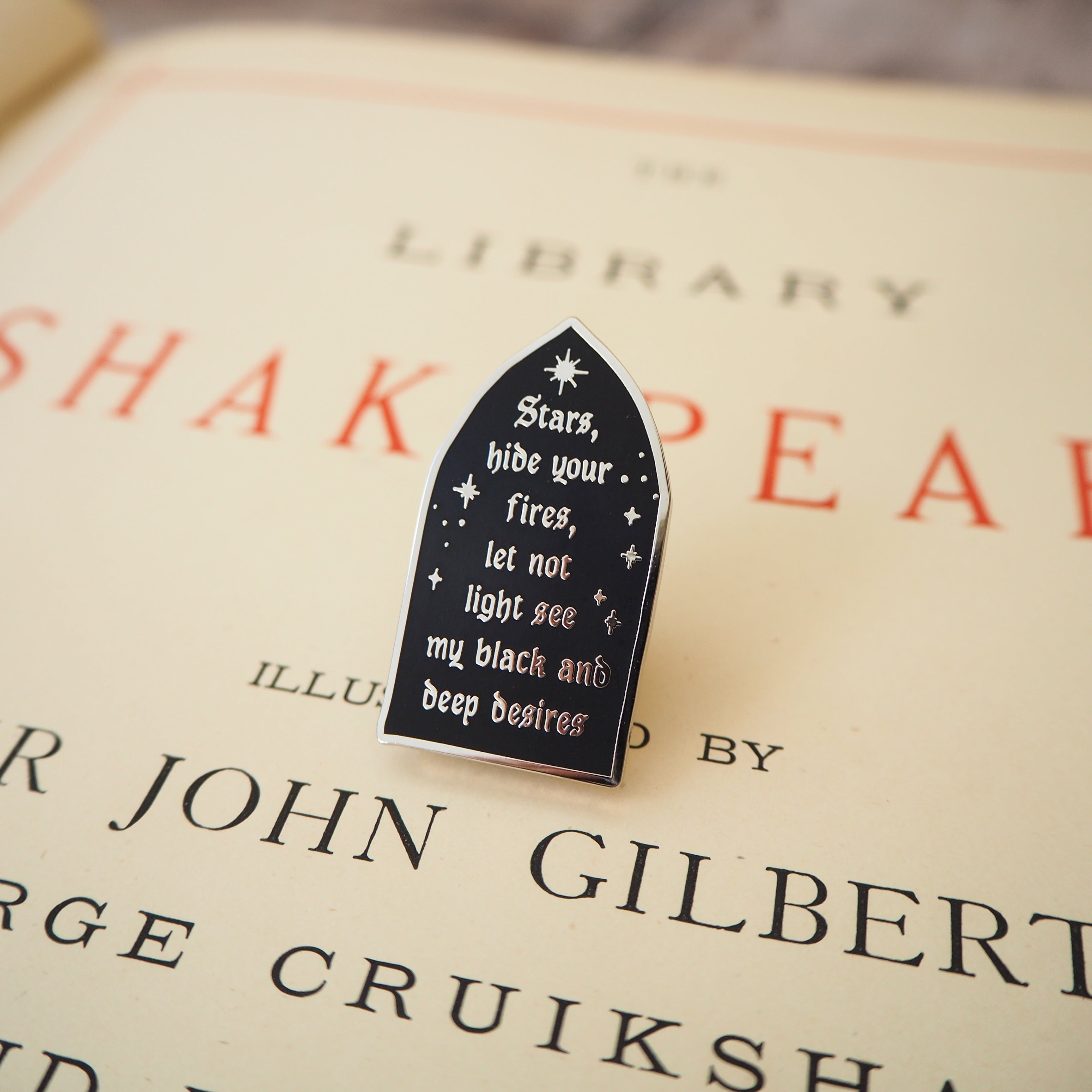 Macbeth ‘Stars, Hide Your Fires’ Enamel Pin - Shakespeare’s Tragedies Collection