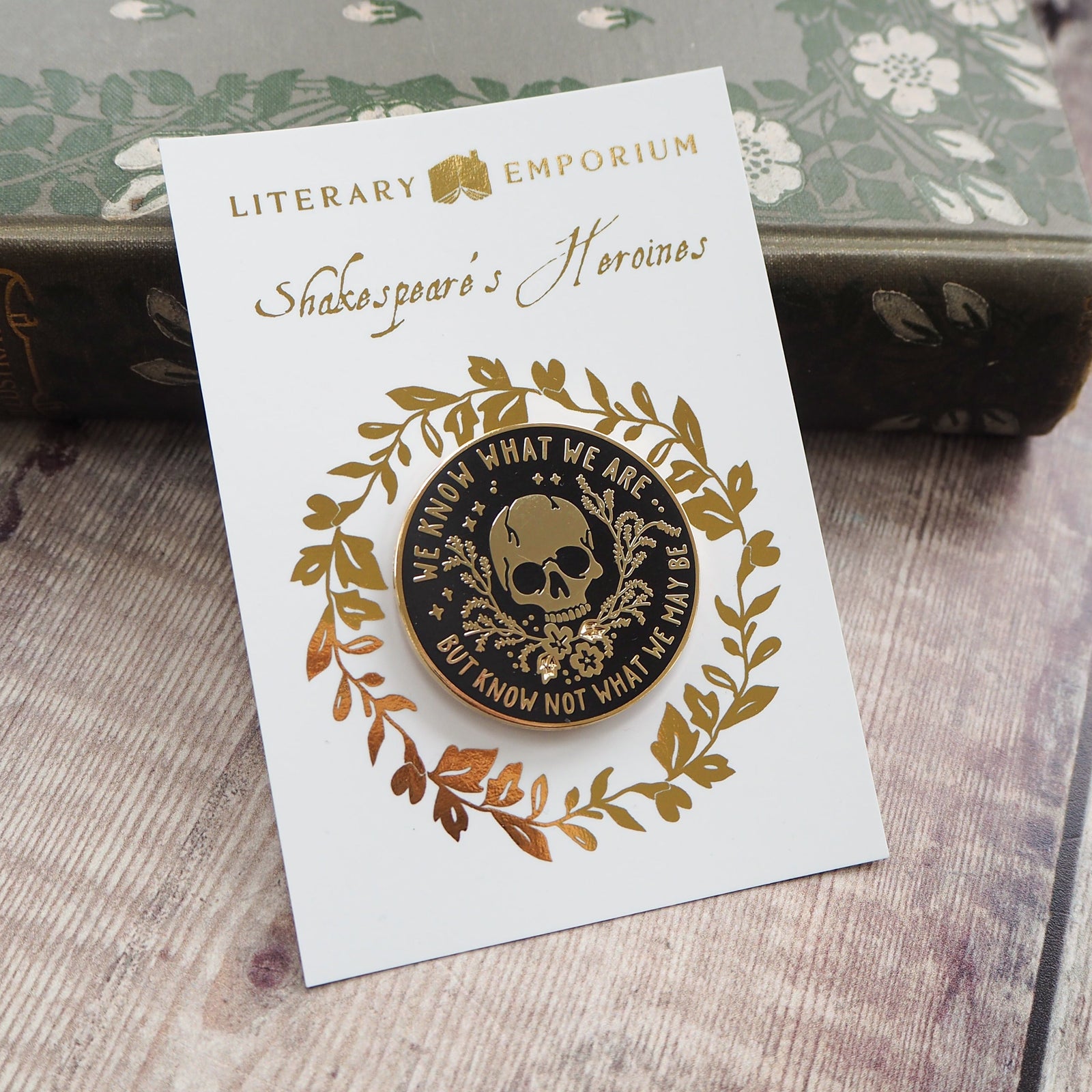 Ophelia Enamel Pin - Shakespeare's Heroines Collection - Literary Emporium 