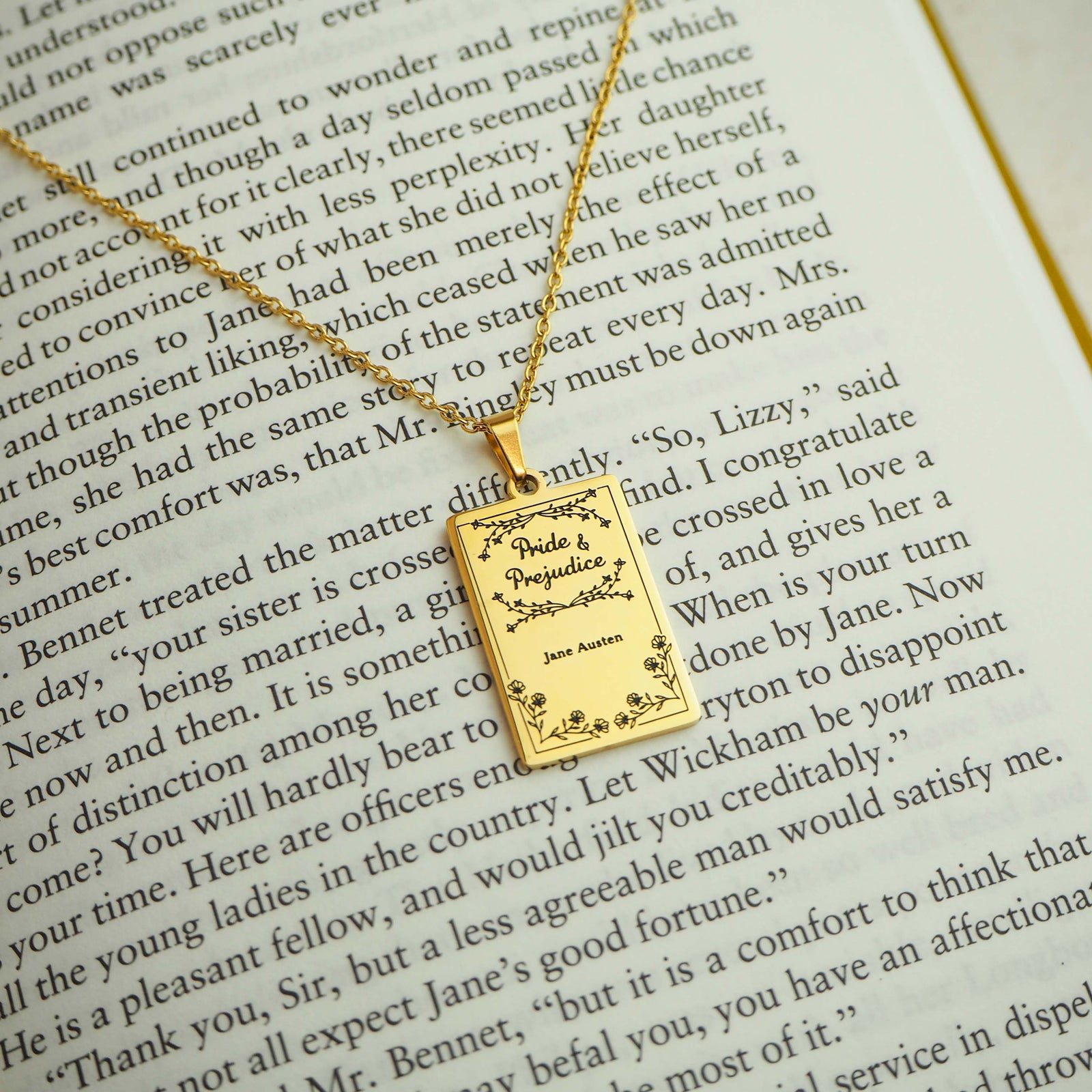 Pride and Prejudice Book Necklace