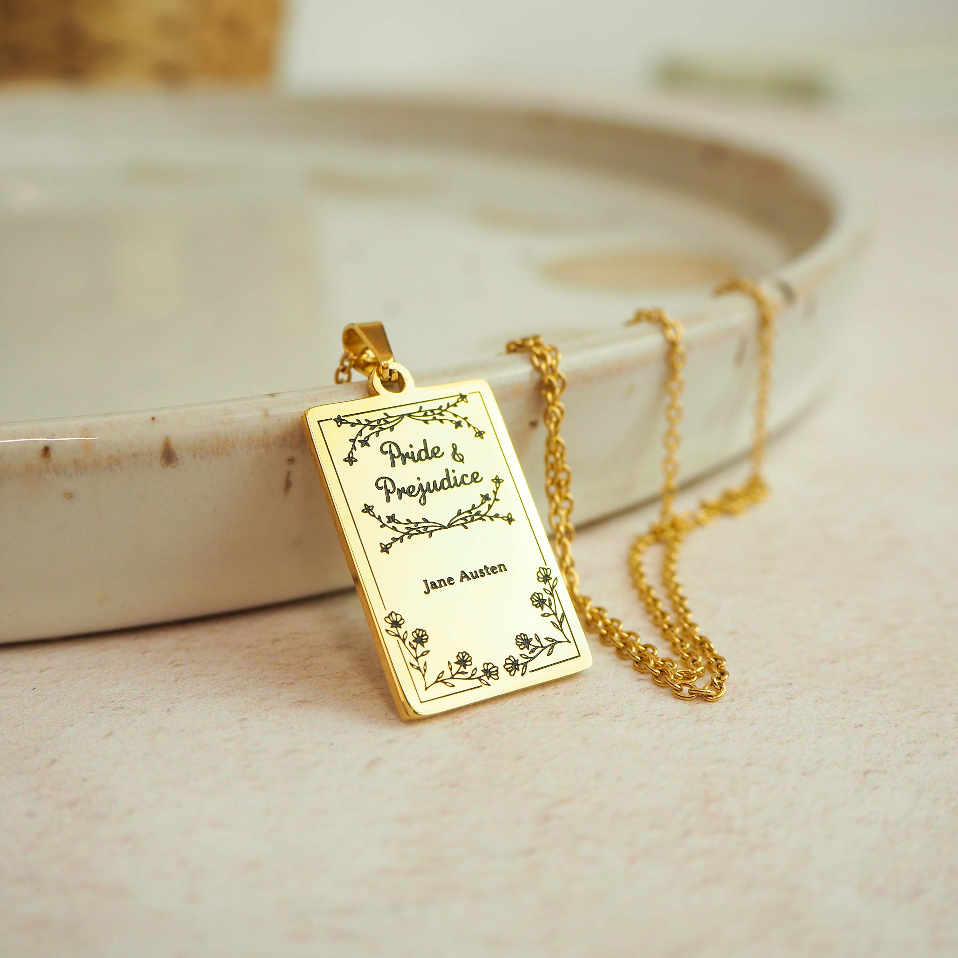 Pride and Prejudice Book Necklace - Literature Jewellery for Book Lovers
