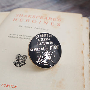 Queen Katharine Enamel Pin - Shakespeare's Heroines Collection