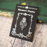 Romeo & Juliet Enamel Pin - Shakespeare's Tragedies Collection