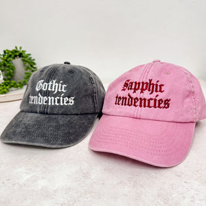 Gothic Tendencies Embroidered Hat - Vintage Black Cap