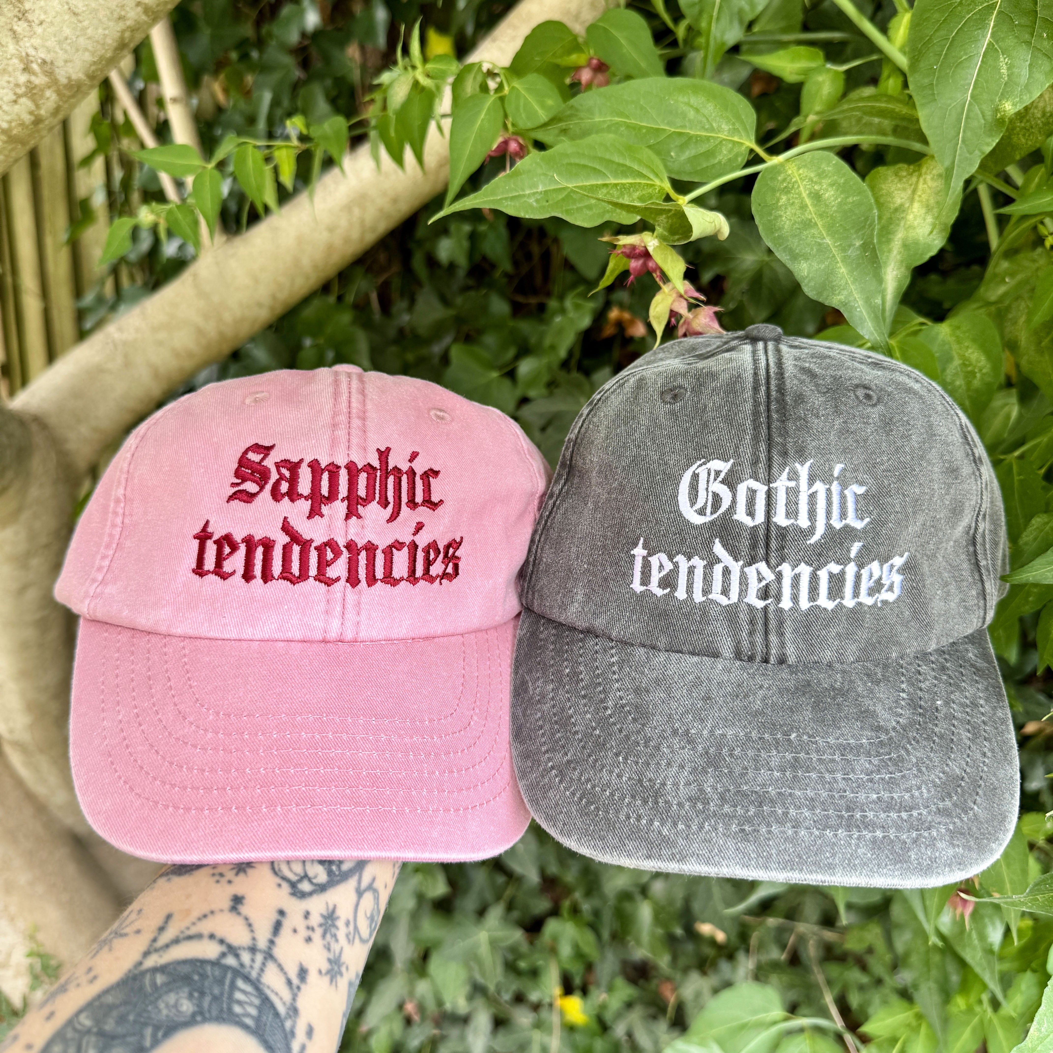 Gothic Tendencies Embroidered Hat - Vintage Black Cap