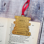 Shakespeare Book Stack Brass Christmas Decoration & Bookmark