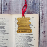 Shakespeare Book Stack Brass Christmas Decoration & Bookmark