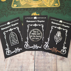Shakespeare’s Tragedies Enamel Pin Set - Set of Three