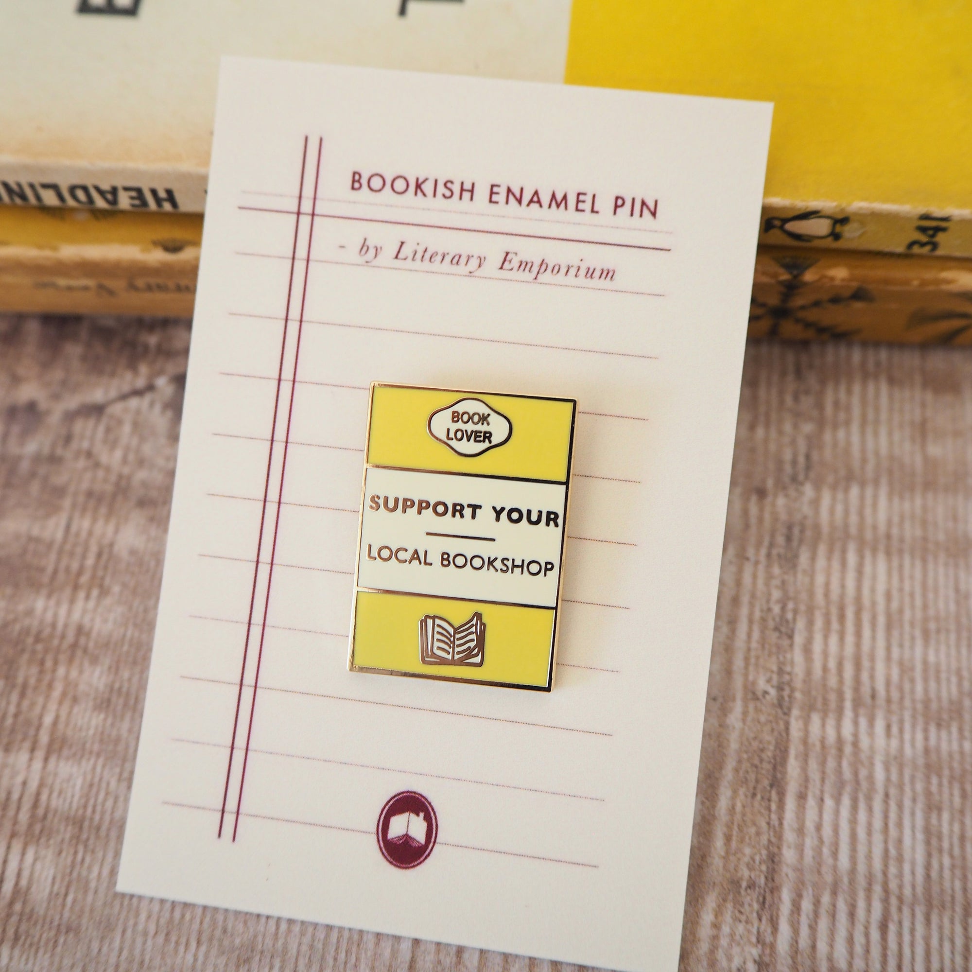 'Support Your Local Bookshop' Enamel Pin